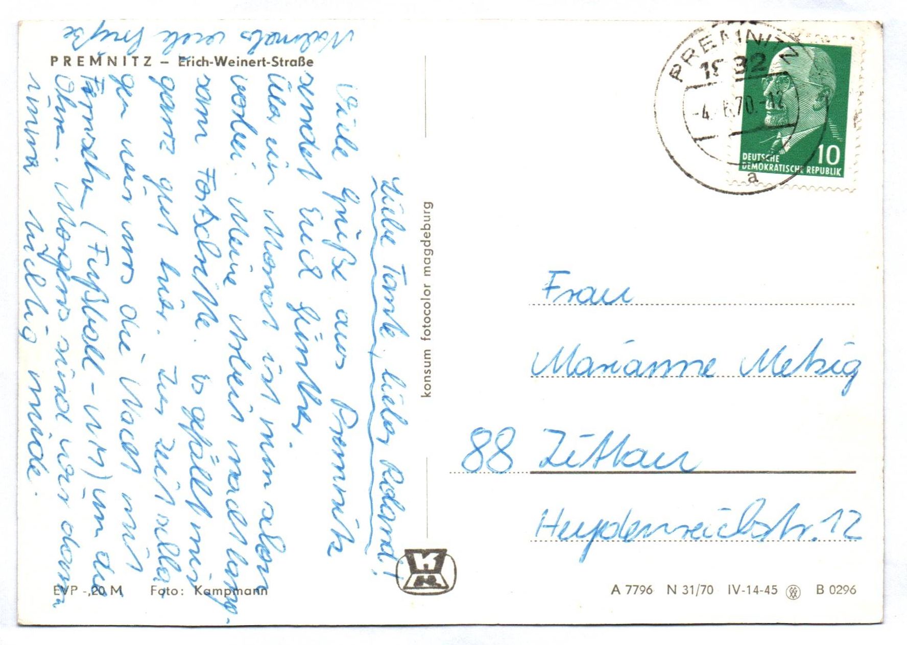 Ak Premnitz Erich Weinert Straße Ak Premnitz Erich Weinert Straße