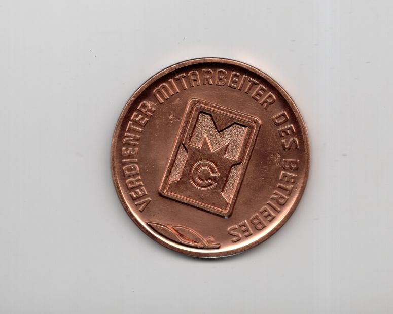Medaille Verdienter Mitarbeiter des Betriebes VEB Motorenwerk Cunewalde