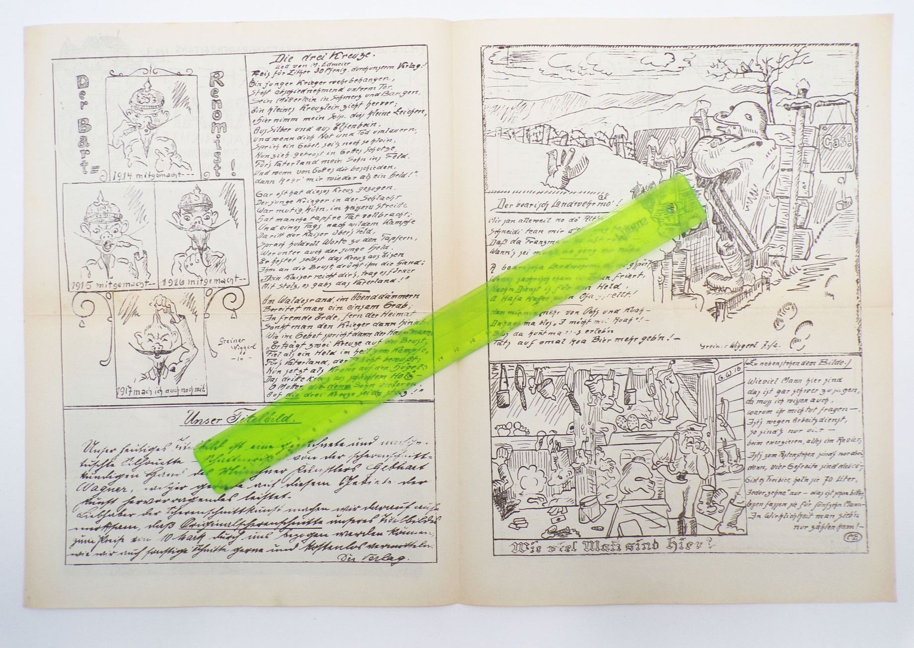 Der bayerische Landwehrmann Schützengraben Nr 3 von 1916 Zeitung