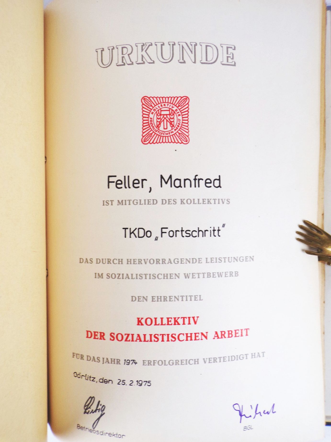 Dokumentation WUMAG Görlitz 1966 Fotos Mitarbeiter DDR Urkunden Tagebuch