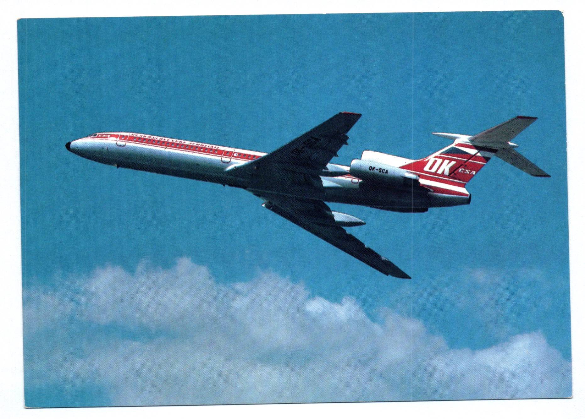 Foto Ak Flugzeug OK CSA OK Tupolev TU-154M Foto Ak Flugzeug OK CSA OK Tupolev TU-154M
