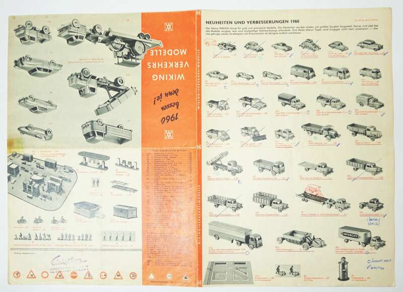 Wiking Verkehrsmodelle Faltblatt 1960 Modellautos 