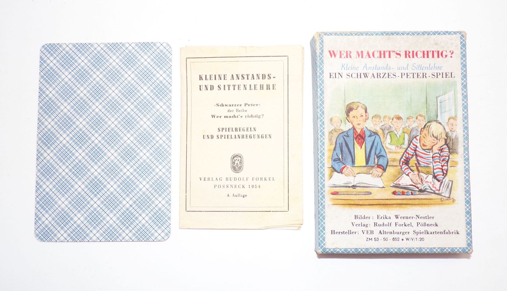 Wer machts richtig Kleine Anstands und Sittenlehre Schwarzer Peter Kartenspiel 