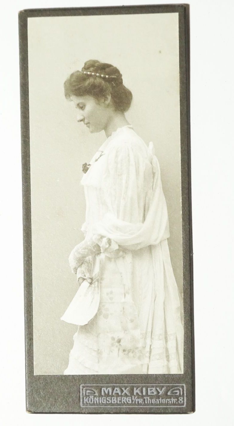 Kabinettfoto elegante Dame um 1900 Kiby Königsberg Ostpreußen Russland Foto