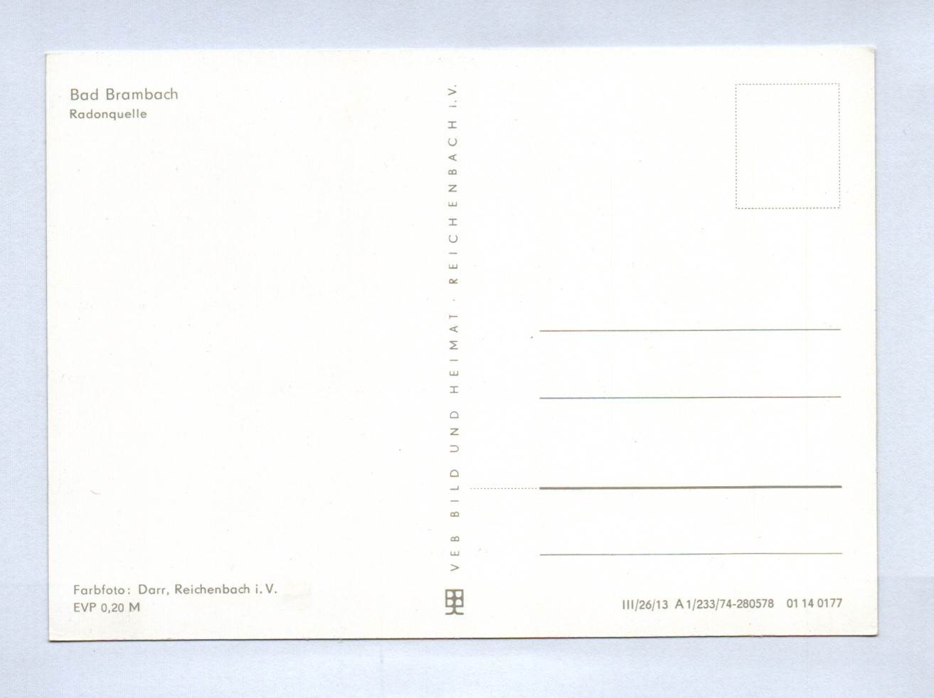 Ak Bad Brambach 1974 Radonquelle Ak Bad Brambach 1974 Radonquelle