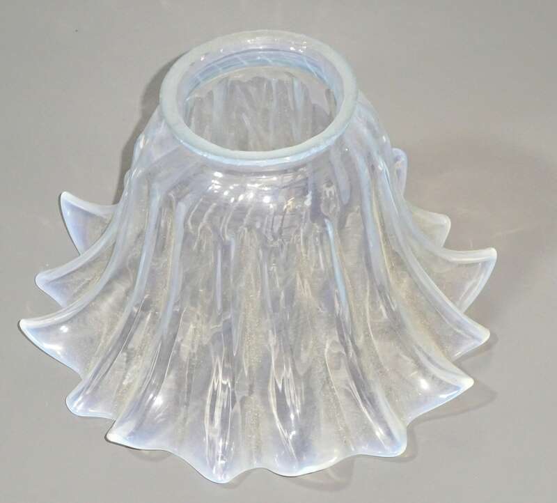Alter Lampenschirm Lampenglas Glas milchig Ersatzteil vintage 