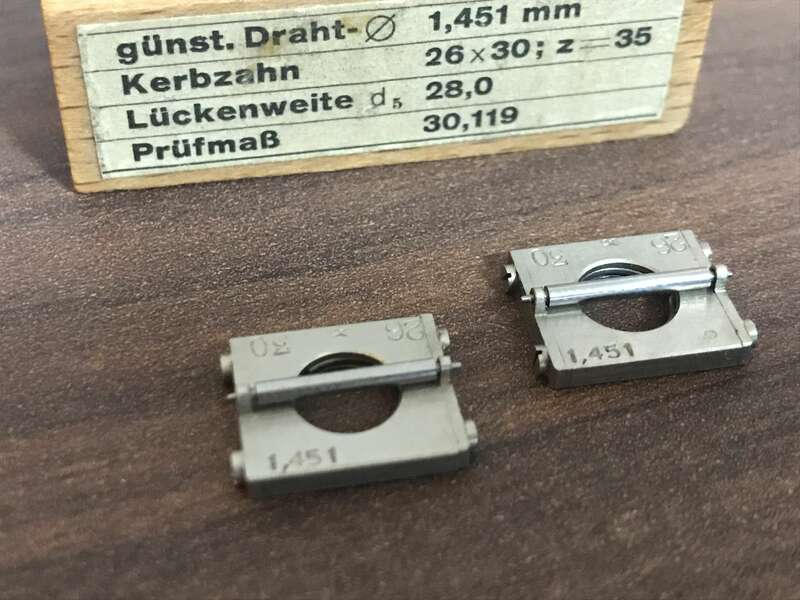 Kurzmessdraht DDR Halter Gewinde Gewindemessdraht Paar 0,577mm bis 2,046mm