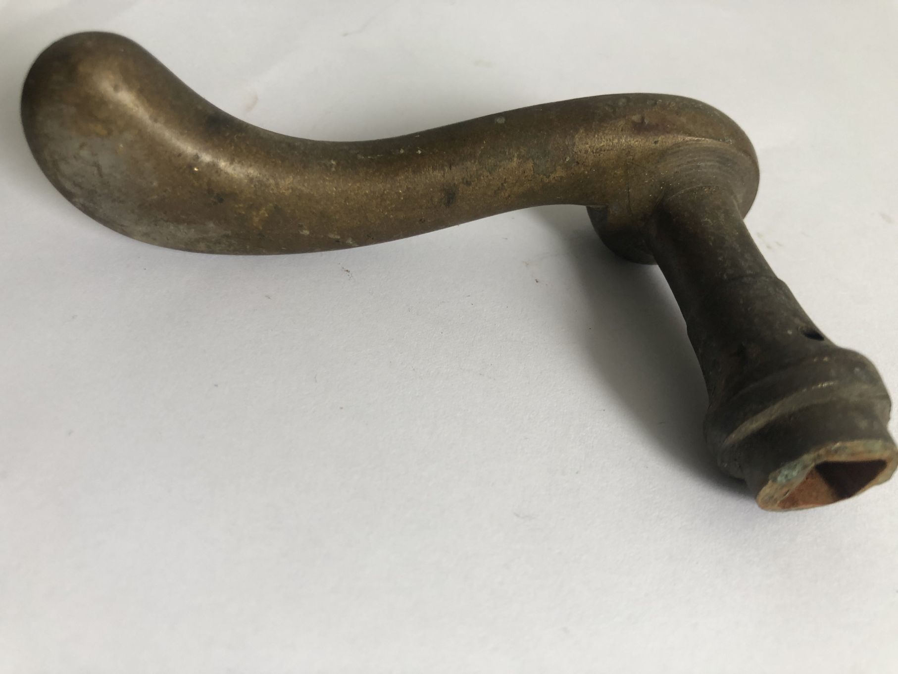 Antike Türklinke alt Türdrücker original Messing