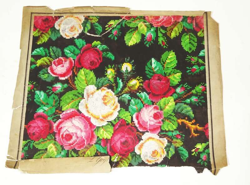 Konvolut Stickerei Vorlagen Handgemalt Grünthal Verlag Amalie Roch Handarbeit 1900er 