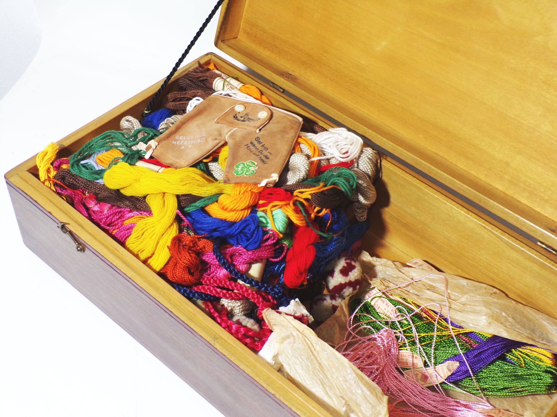 Schatulle Strickgarn Stickerei Vorlagen Schere Schneider Häkeln Stricken