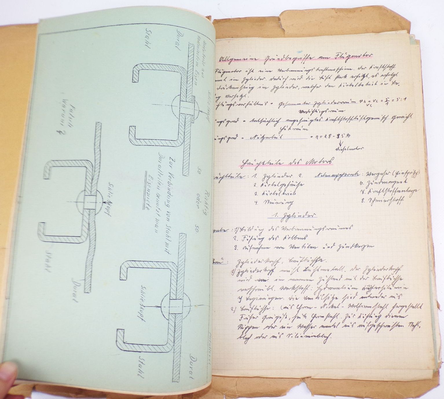 Ausbildung Luftwaffe 2 Weltkrieg Hefter Schulhefter Triebwerkkunde Luftfahrt 