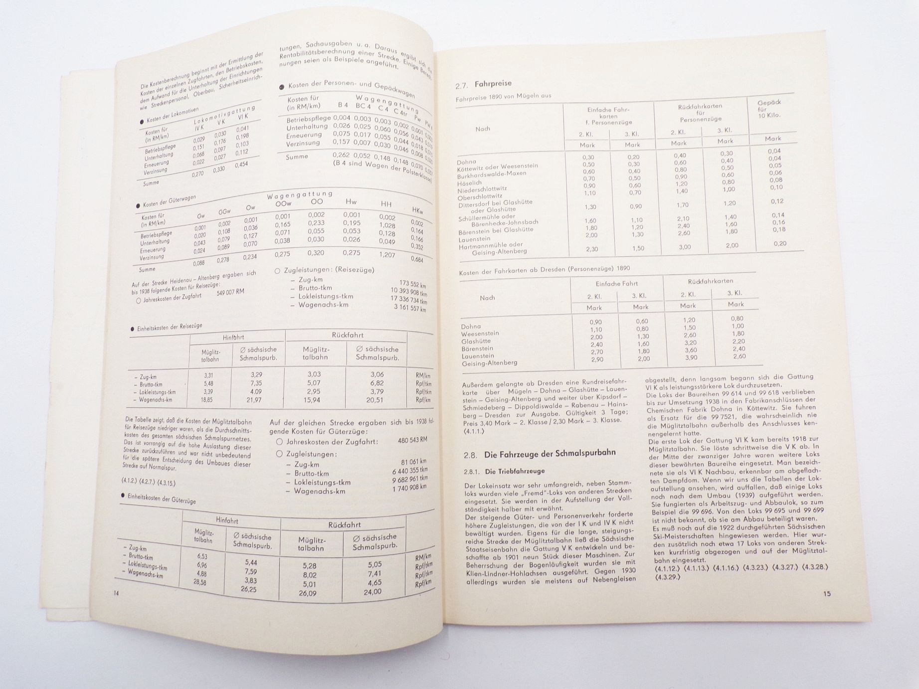 Die Müglitztalbahn Geschichte 1983 DDR Broschüre 