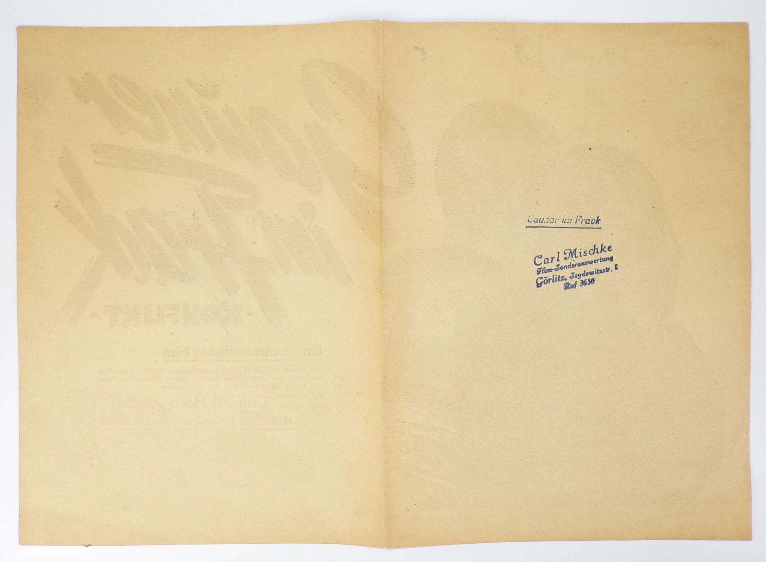 Filmplakat Gauner im Frack Konflikt Camilla Horn 1942 Geppers Poster Filmplakat Gauner im Frack Konflikt Camilla Horn 1942 Geppers Poster