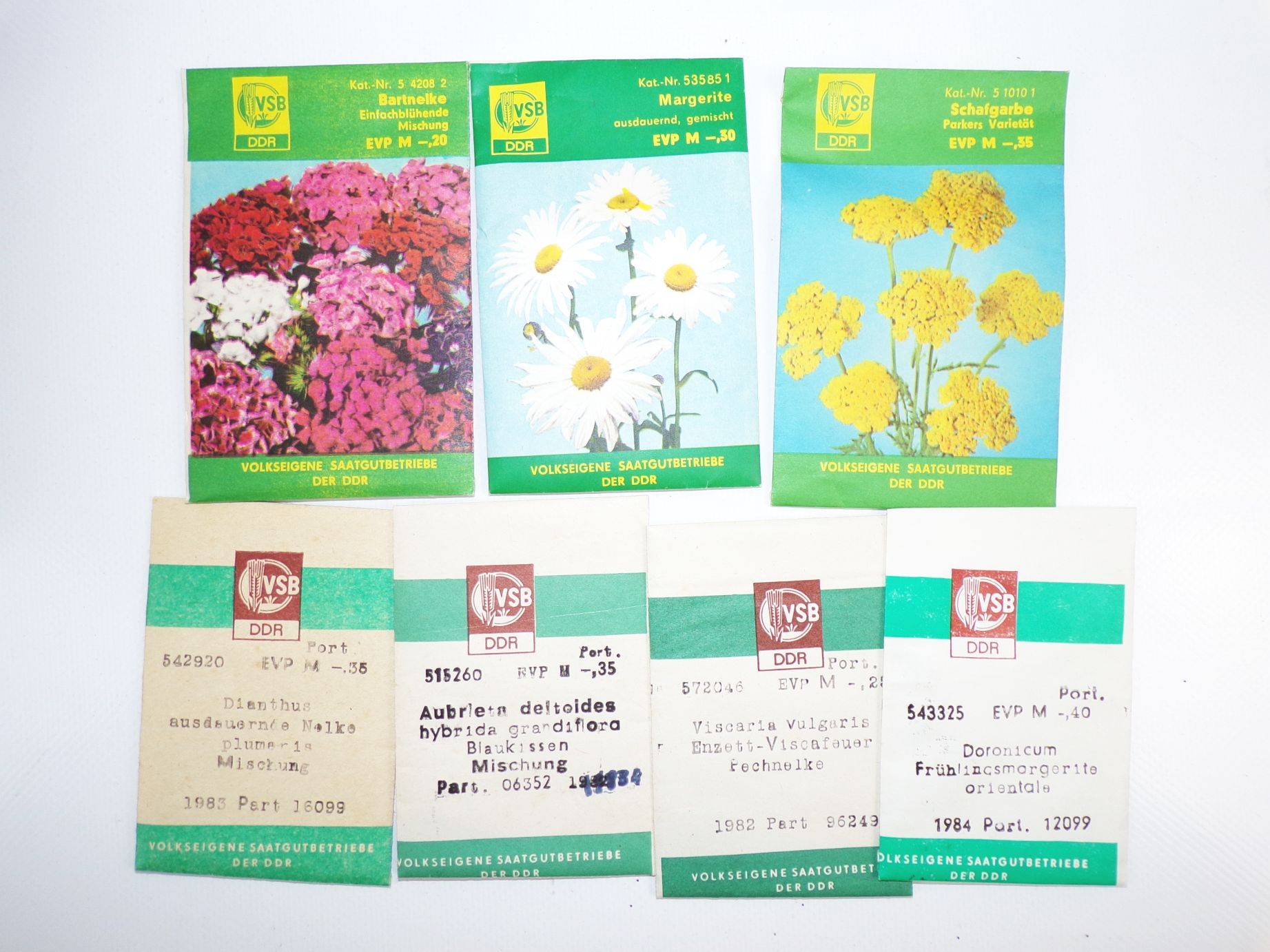 Für Freude schöner Gärten DDR VEB Erfurter Pflanzen und Samenzucht Saatgut