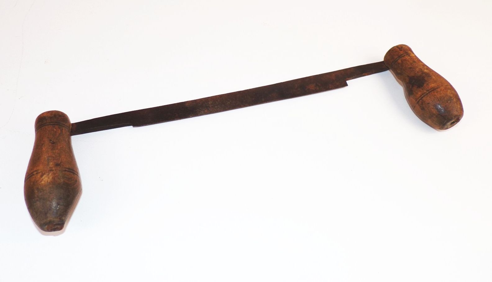 Altes Zieheisen mit Holzgriffen antik Werkzeug Schäleisen Ziehmesser 