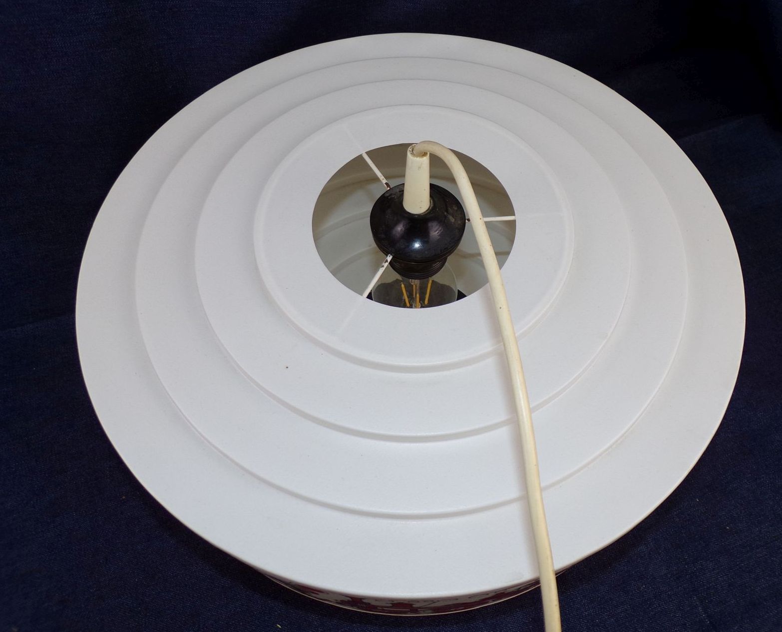 Alte Deckenleuchte Kinder Eisenbahn Rund E27 Kunststoff Lampe 