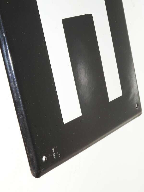 Eisenbahn Emailschild H Buchstabe Schwarz Weiss Reichsbahn Loft Deko