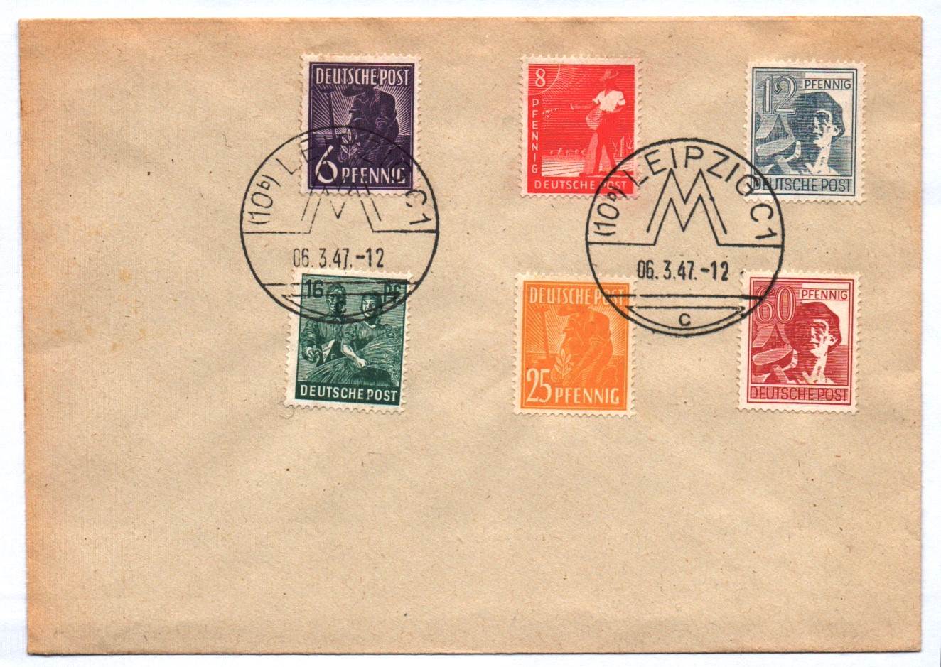 Brief Leipzig 1947 Deutsche Post Sachsen Briefkuvert Brief Leipzig 1947 Deutsche Post Sachsen Briefkuvert