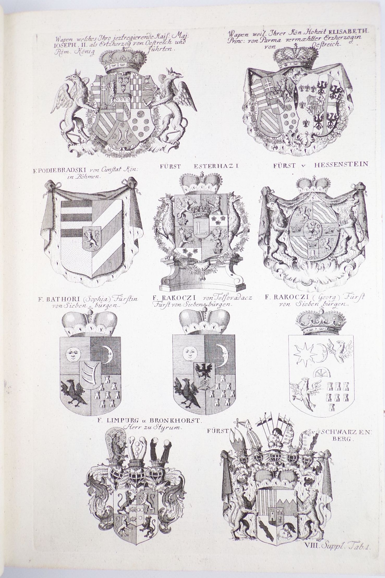 Johann Siebmachers großes Wappenbuch 8 u 9 Teil 1787 Halbleder Heraldik