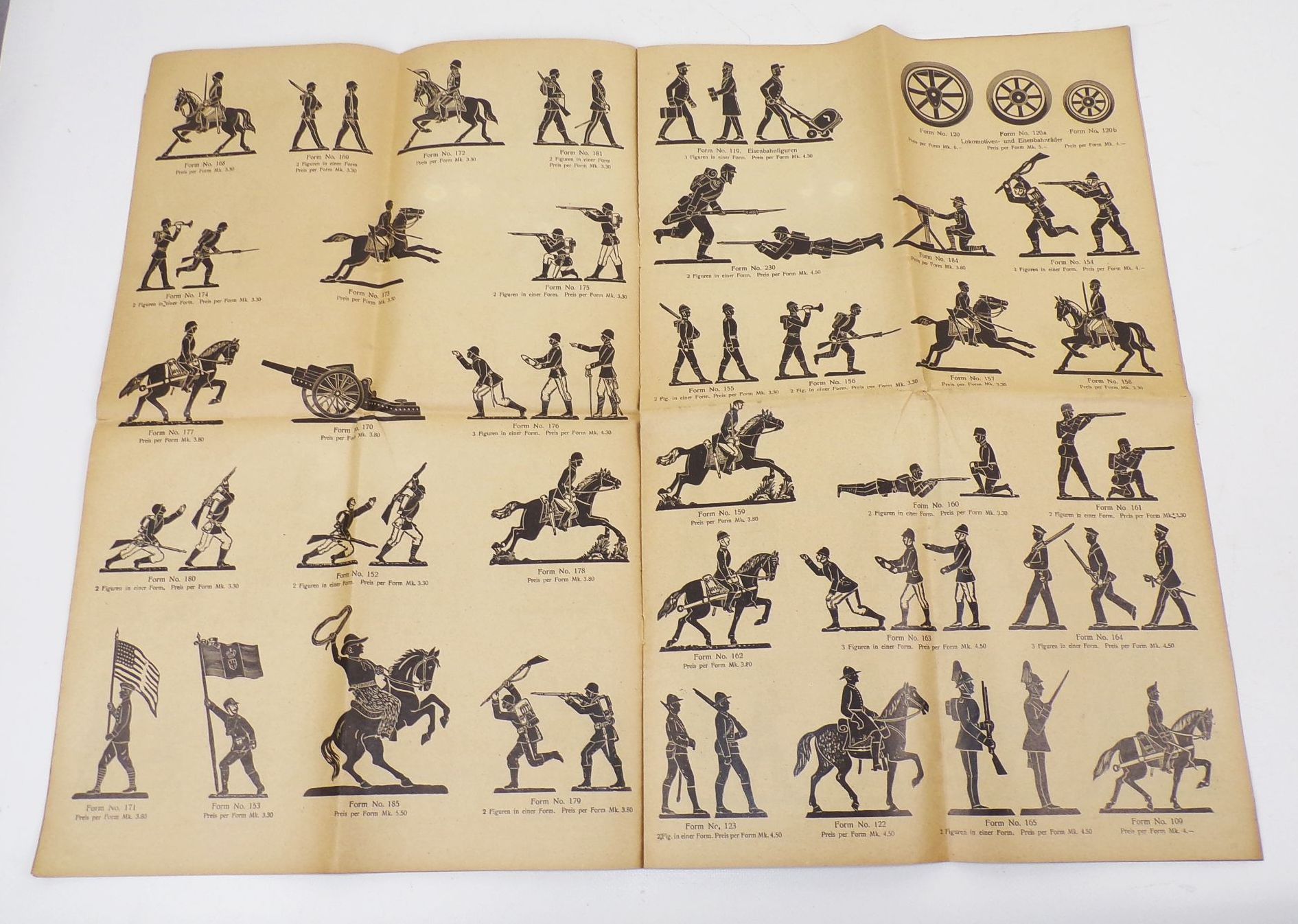 Alter Katalog Zinnfiguren Giessformen Gebrüder Schneider Leipzig 1930er 