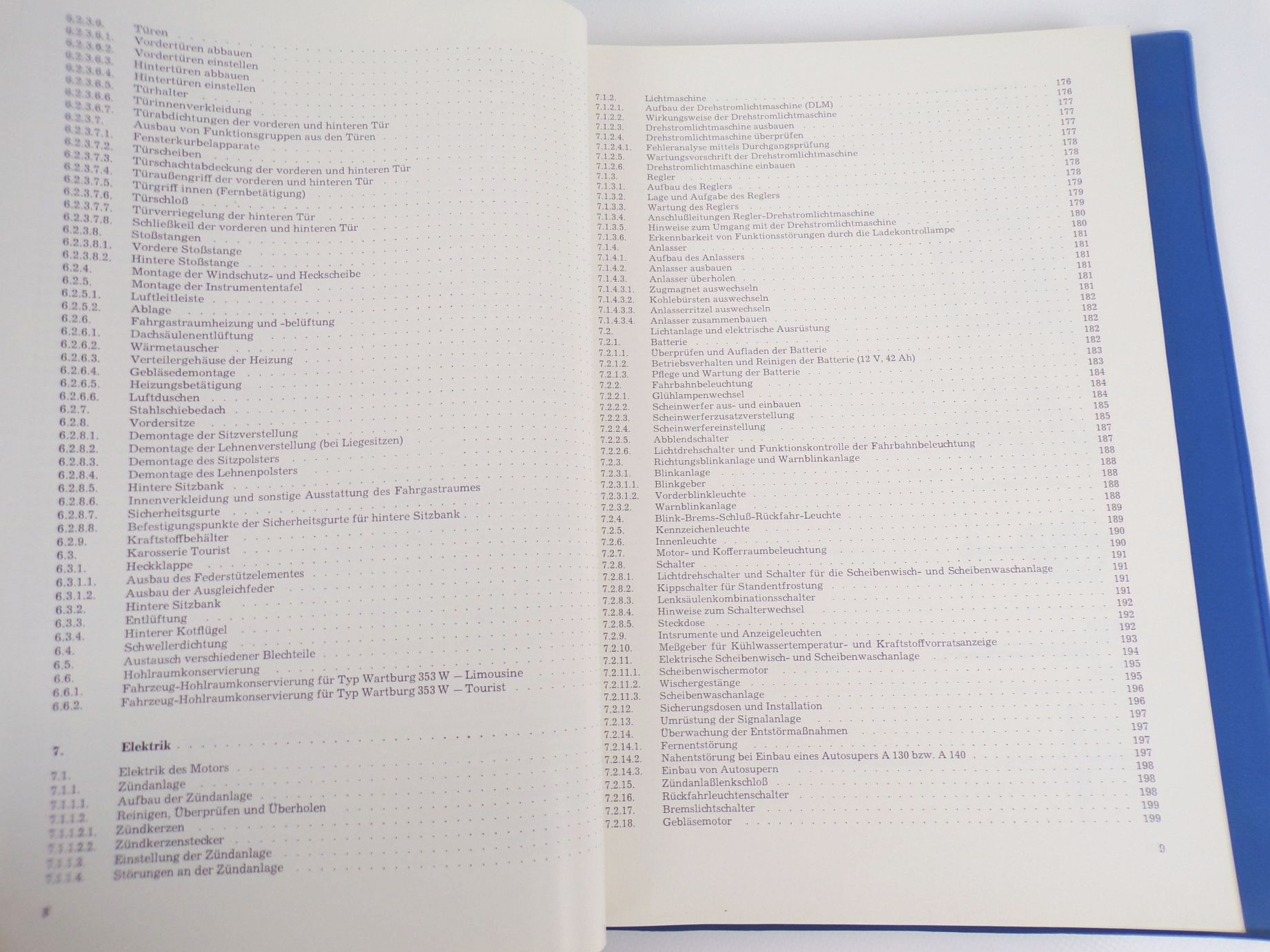 Wartburg 353 W Reparaturhandbuch Workshop DDR 1977