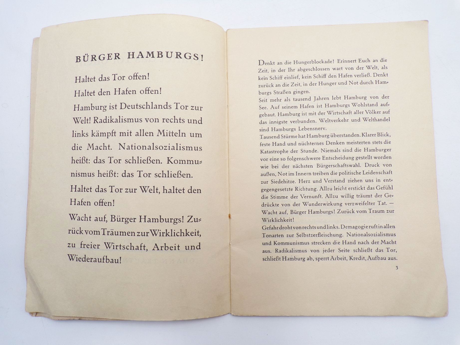 Haltet das Tor offen 1931 Hamburg Johann Trautmann Verlag Politik Haltet das Tor offen 1931 Hamburg Johann Trautmann Verlag Politik