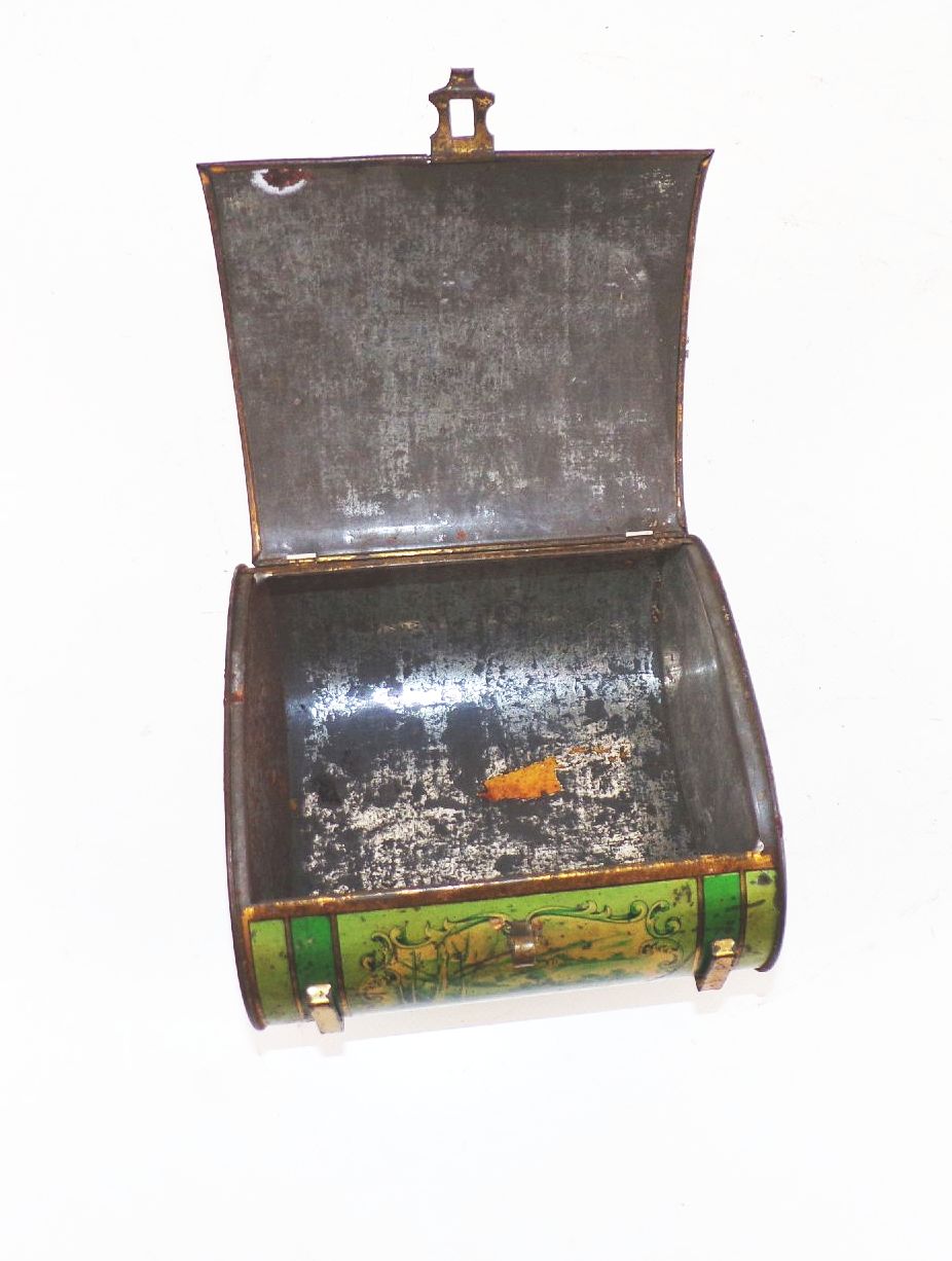 Alte Botanisiertrommel Blechdose lithografiert um 1900