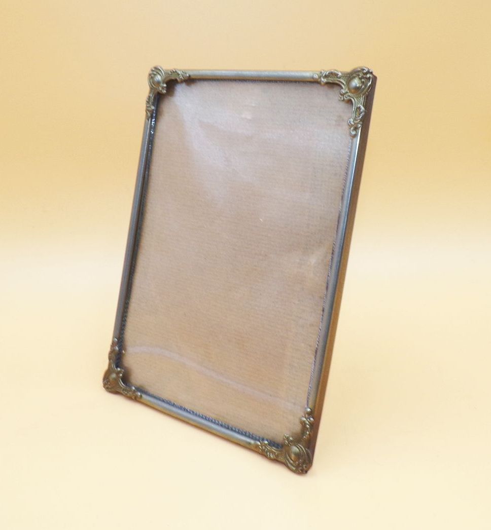 Alter Bilderrahmen Stehbilderrahmen Metall Art Deco Vintage