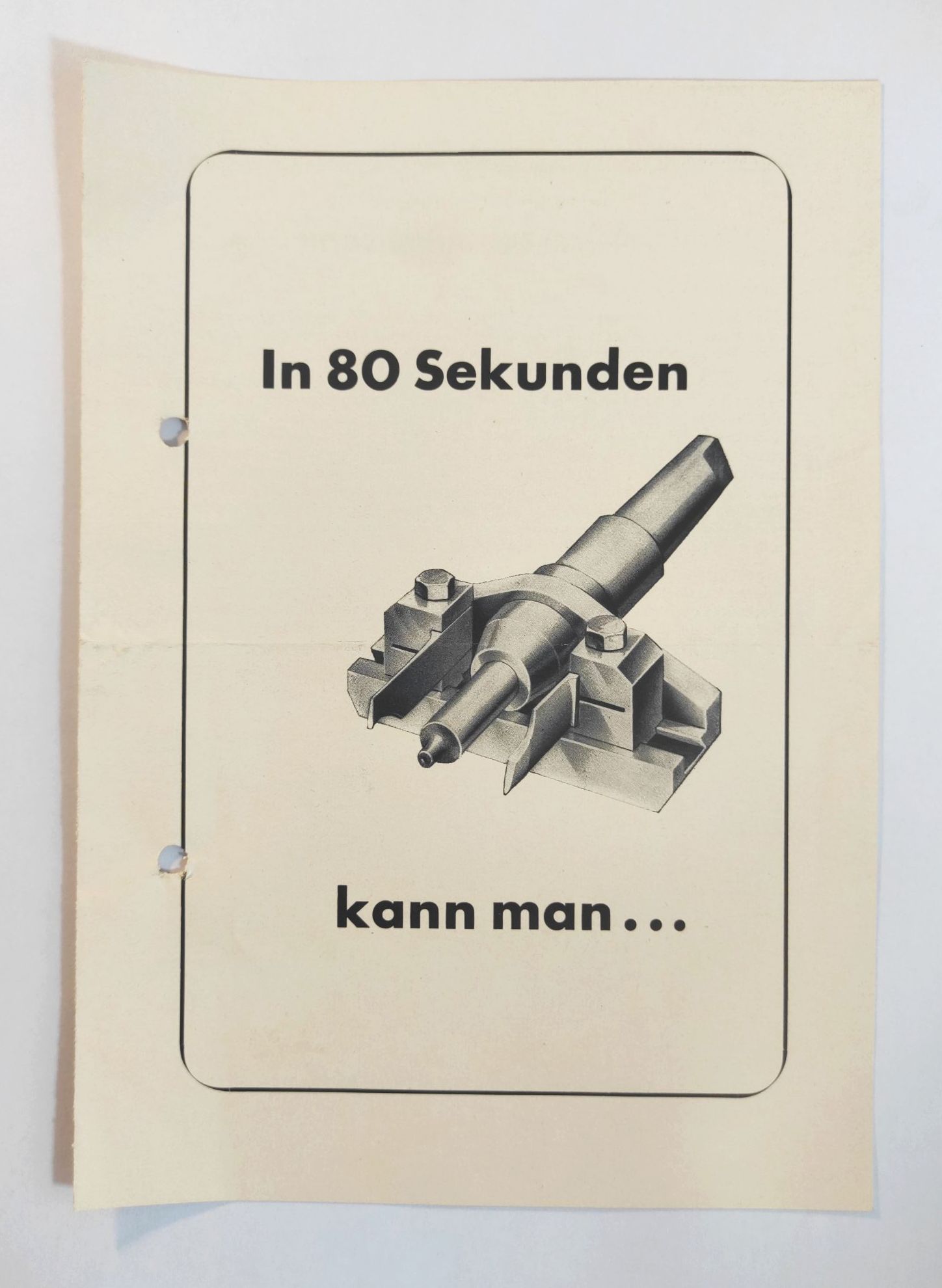 Prospekt Maschinen in 80 Sekunden kann man Magdeburg