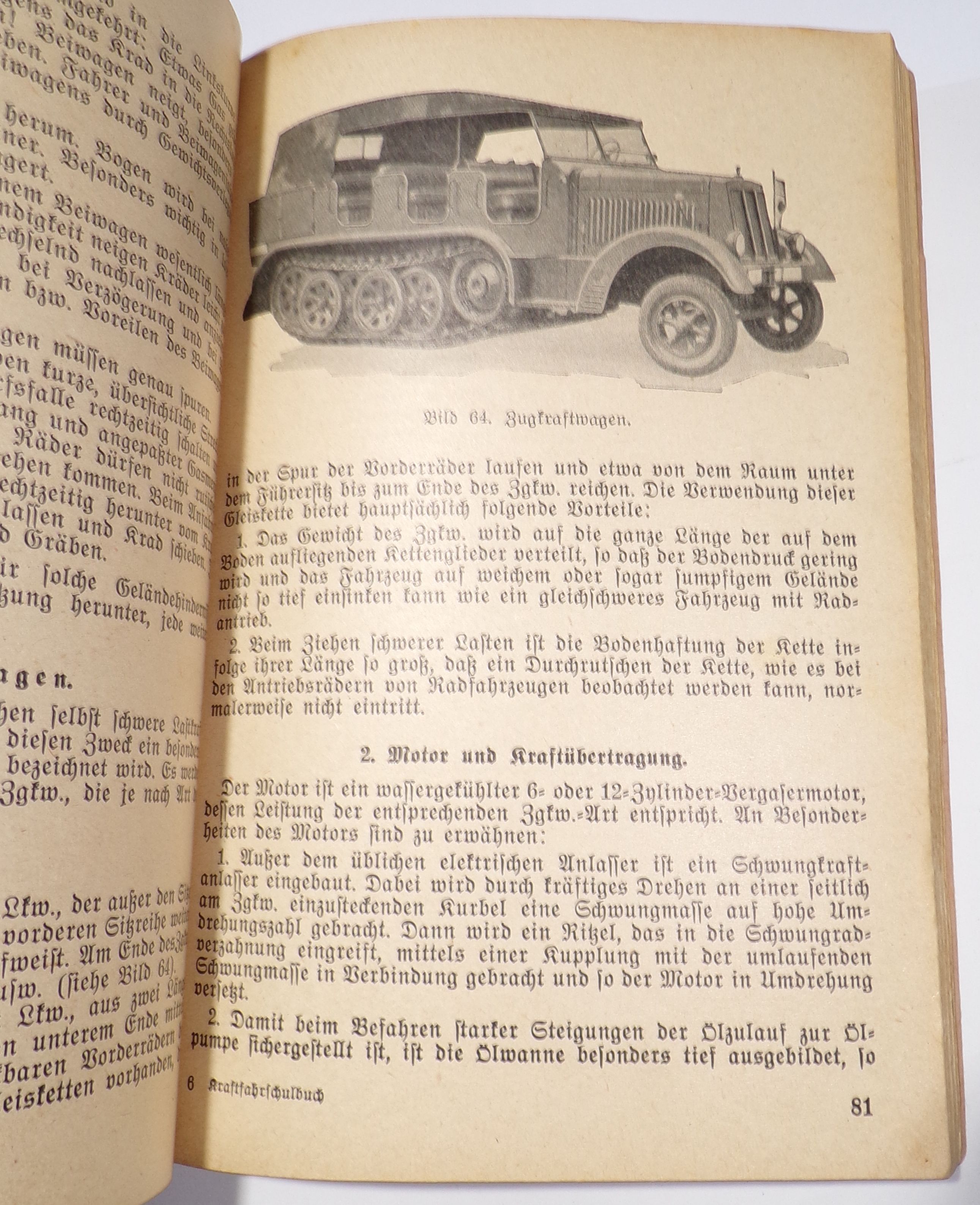 Kraftfahrschulbuch 1930er Motorenkunde Fahrschule Buch Oldtimer
