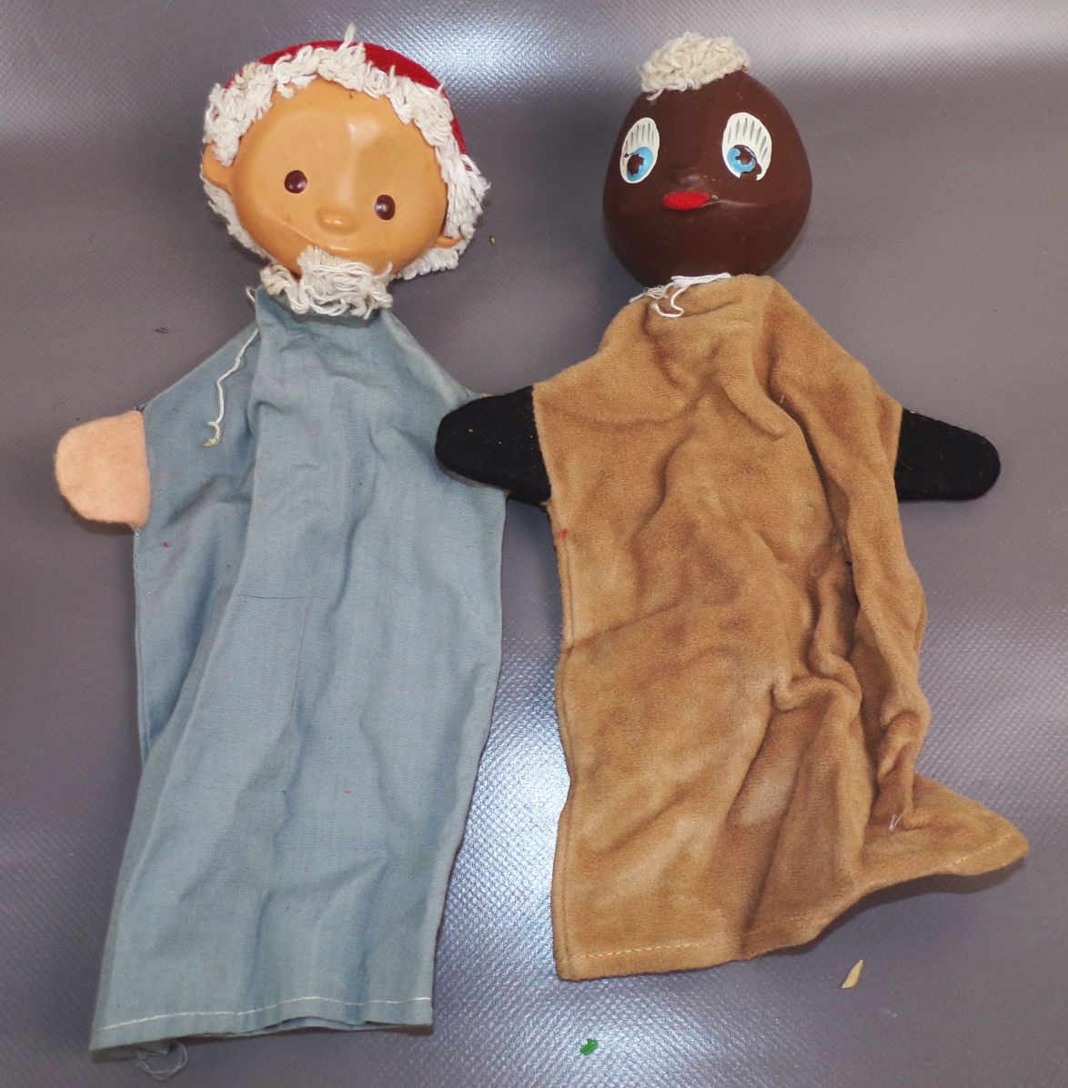 DDR Handpuppen Sandmann Pittiplatsch Pionier Pfeffi Papagei Holz Masse 