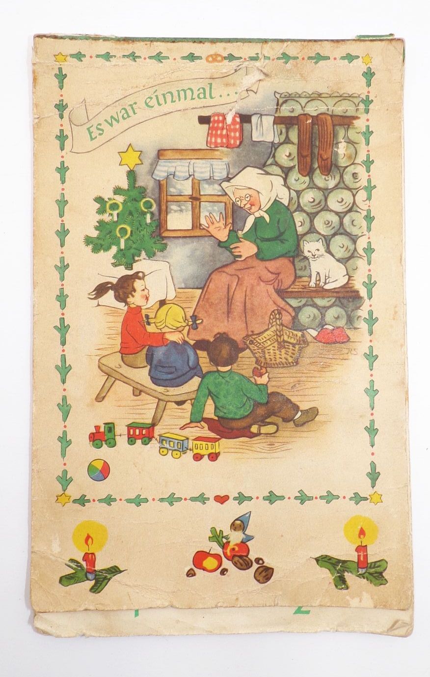Alter Adventskalender Es war einmal Märchen DDR um 1950
