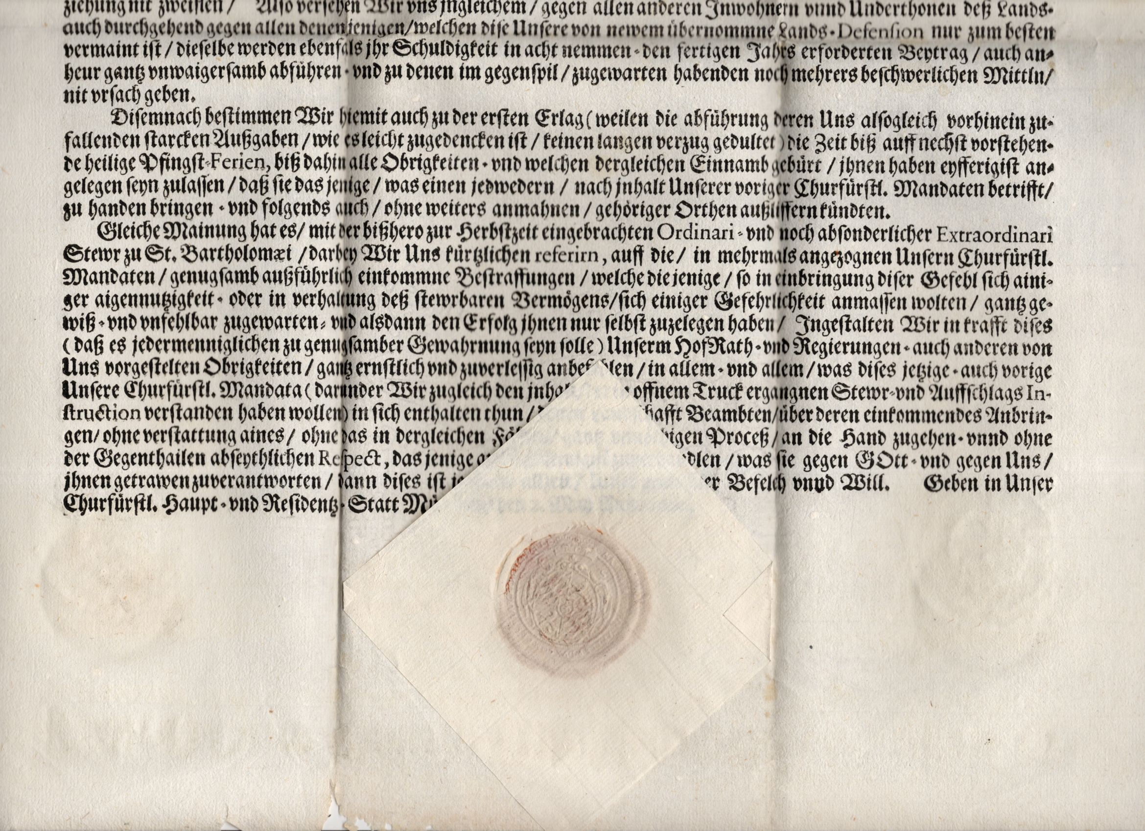 Edikt Maximilian II. Emanuel Kurfürst Bayern Steuern 1686 Edikt Maximilian II. Emanuel Kurfürst Bayern Steuern 1686