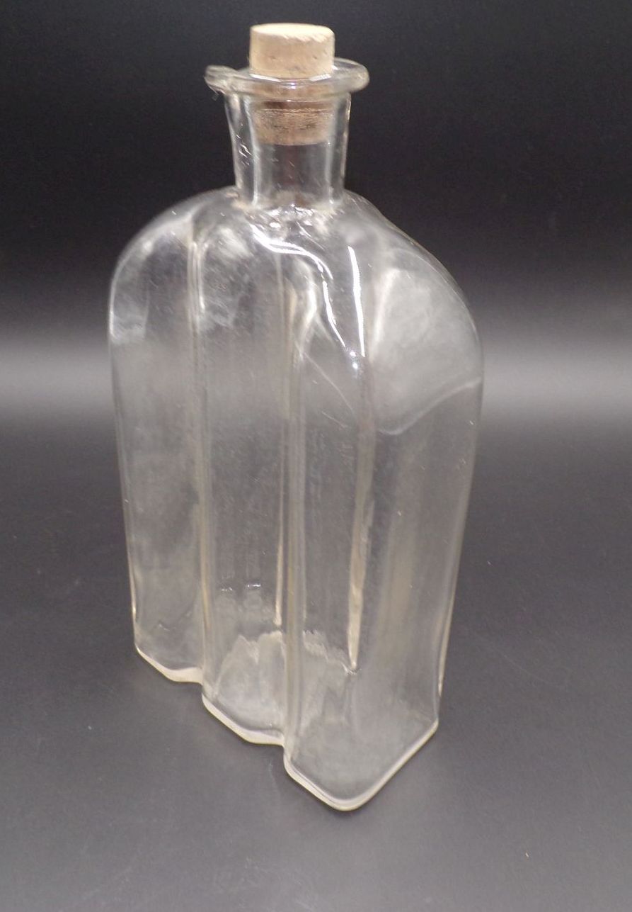 Alte Glasflasche transparent Antik Glas Deko 