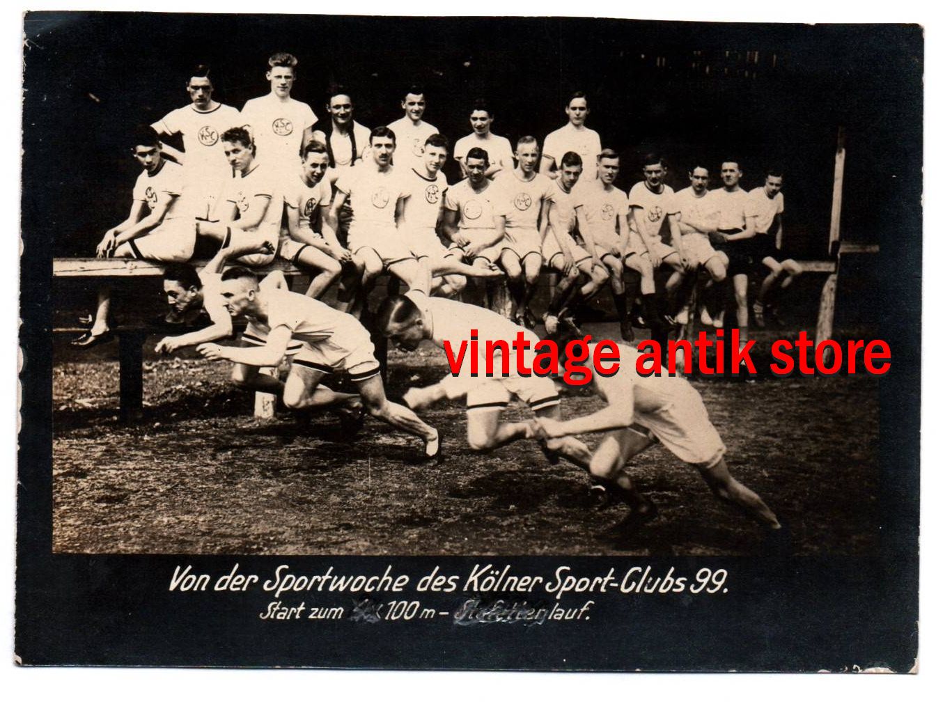 Fotografie Köln Sport Club 99 Sportwoche 100 Lauf Sport Athletik 1920er Fotografie Köln Sport Club 99 Sportwoche 100 Lauf Sport Athletik 1920er