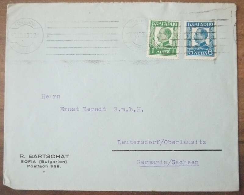 Brief Bulgarien Sofia 1933 Bartschat nach Leutersdorf
