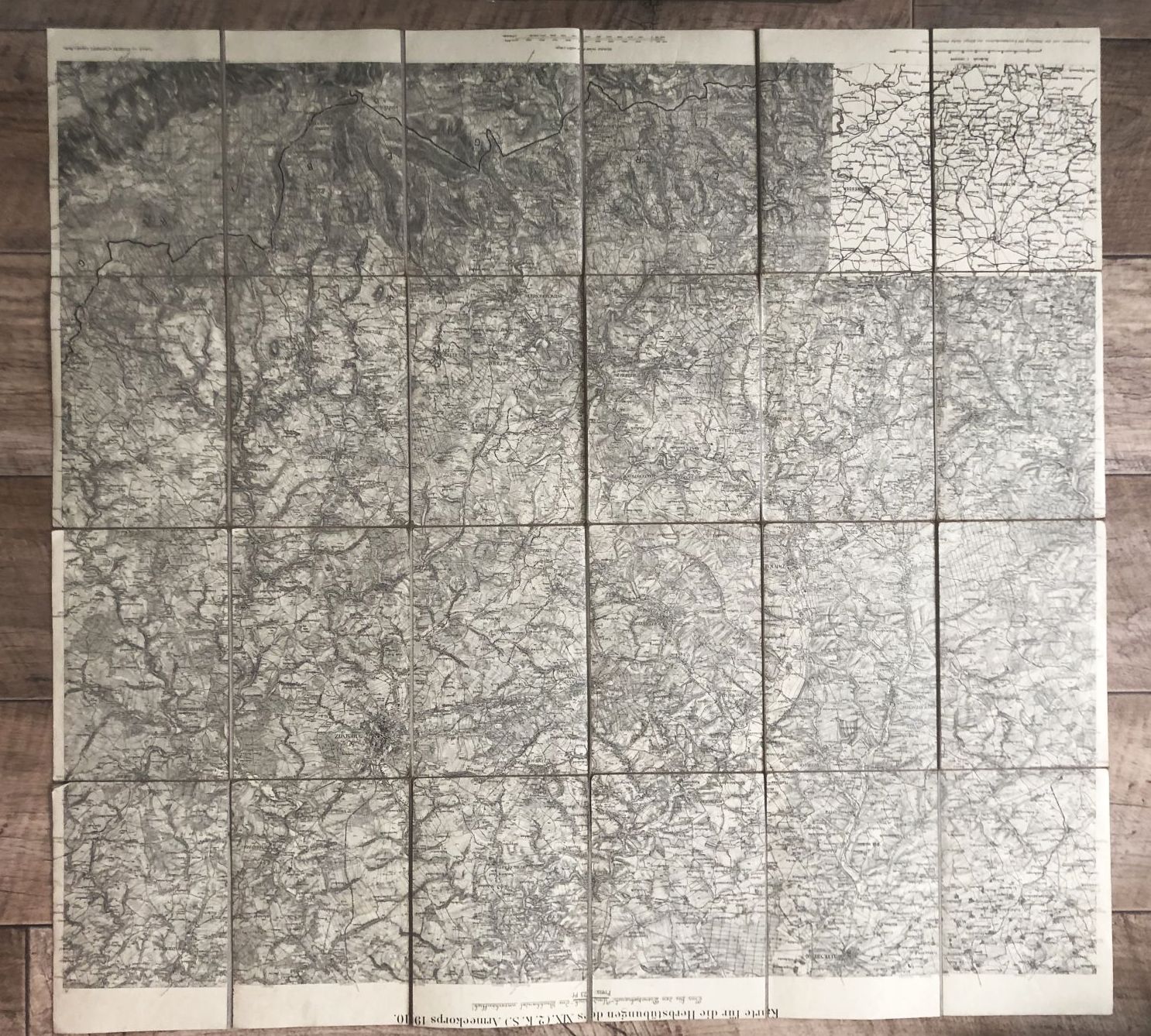 Alte Landkarte Altenburg Johanngeorgenstadt 1910 Leinenlandkarte