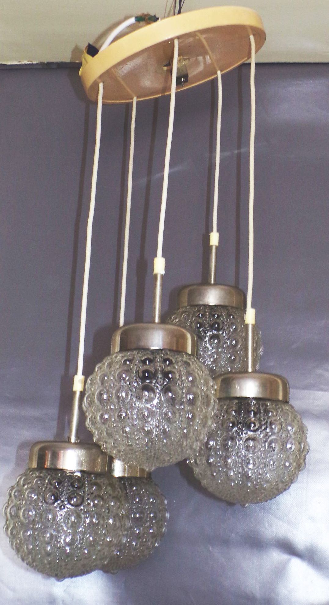 Kaskadenlampe Bubble Glas E27 Deckenleuchte 5er Pendelleuchte