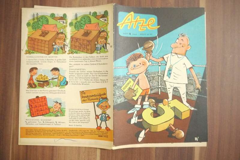 Atze 1964 Kinder Comic DDR Heft 6 An meinen Lehrer