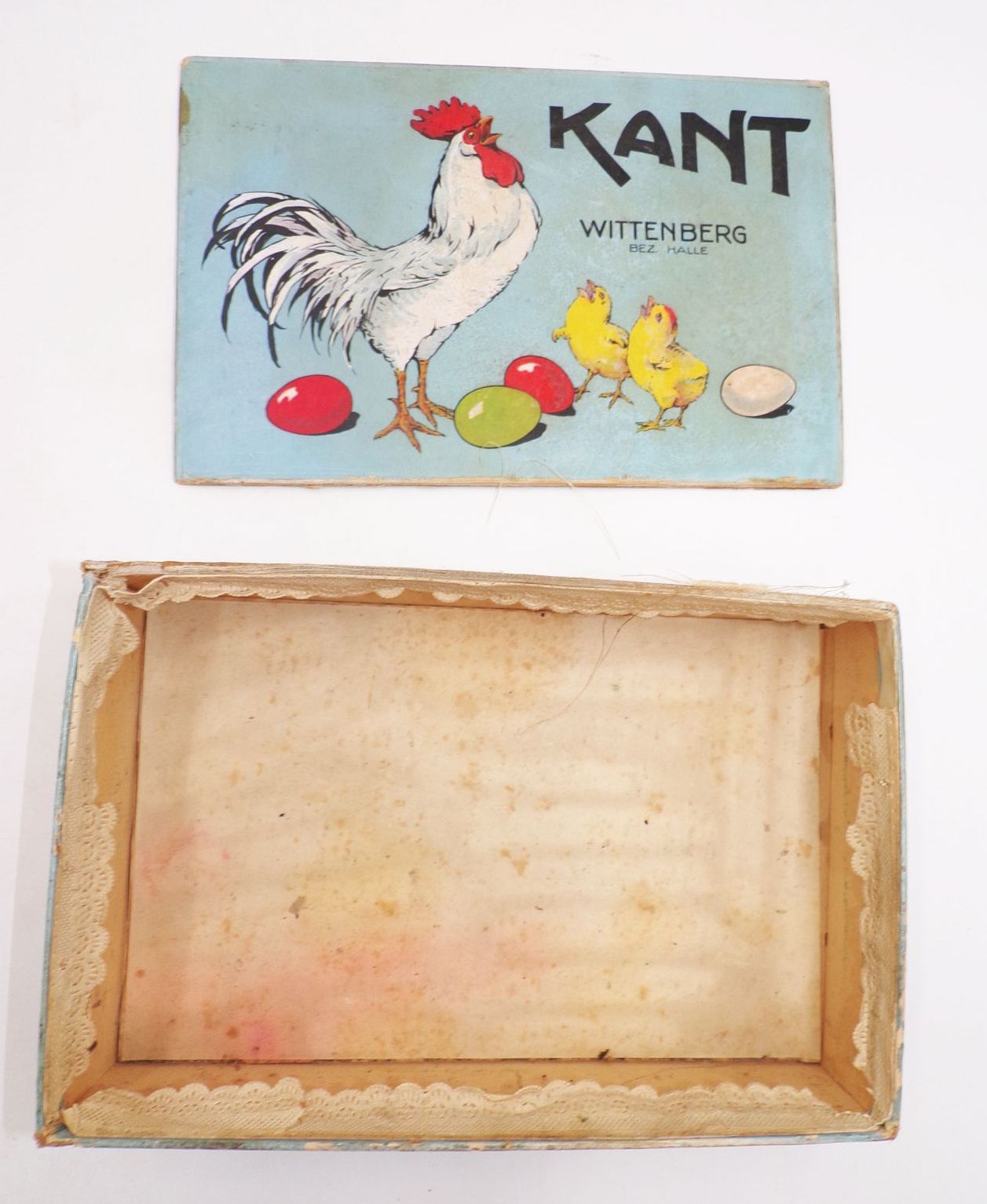 Kant Wittenberg Schokolade alte Schachtel Box um 1930 Reklame Sammler 