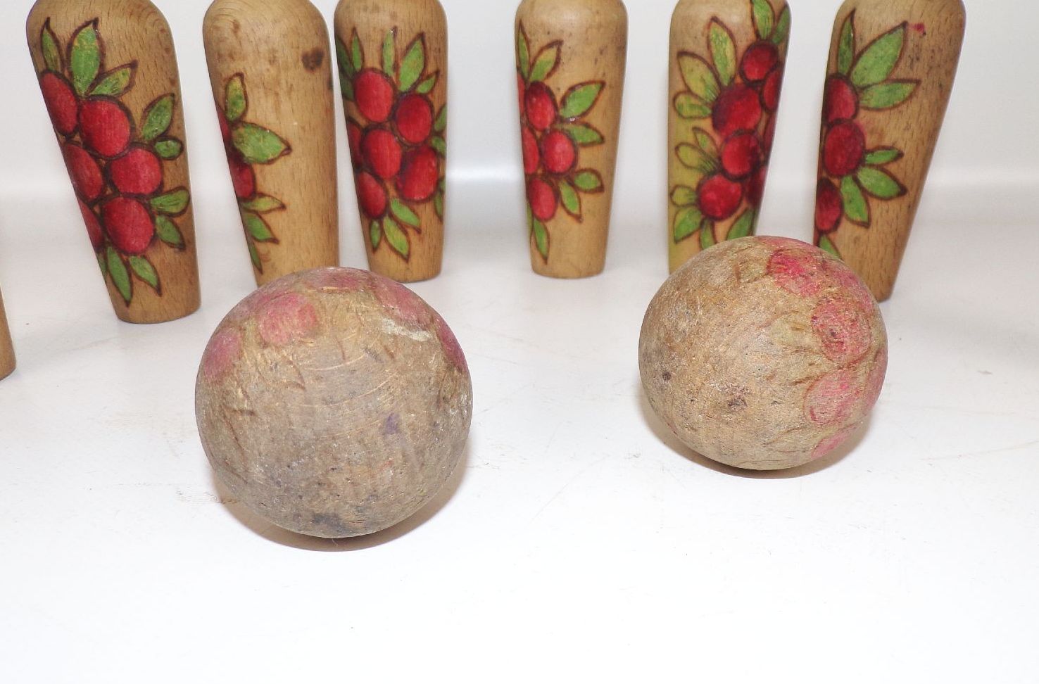 Altes Kegelspiel Holz Kegeln Vintage 