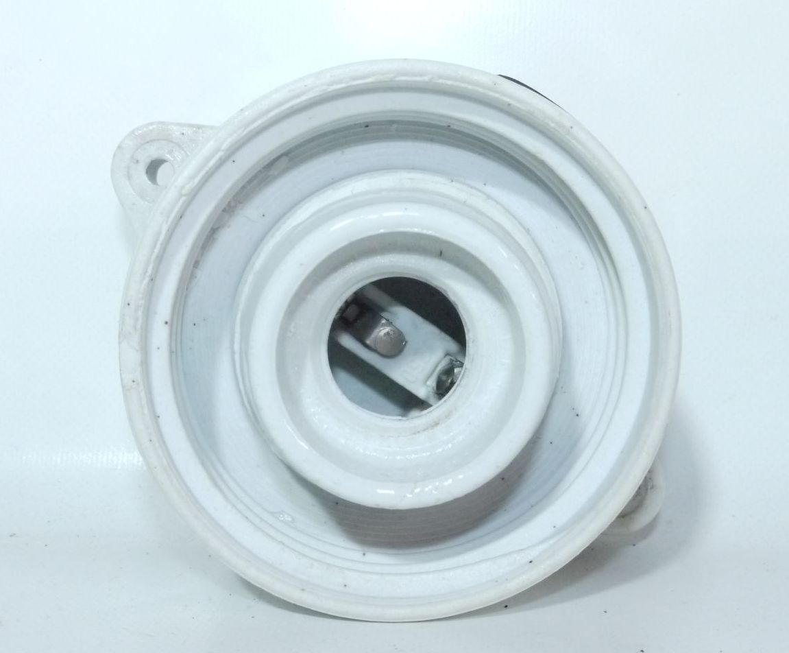 Alte Kugellampe IP41 Glas Weiß Außenlampe Porzellan Fassung