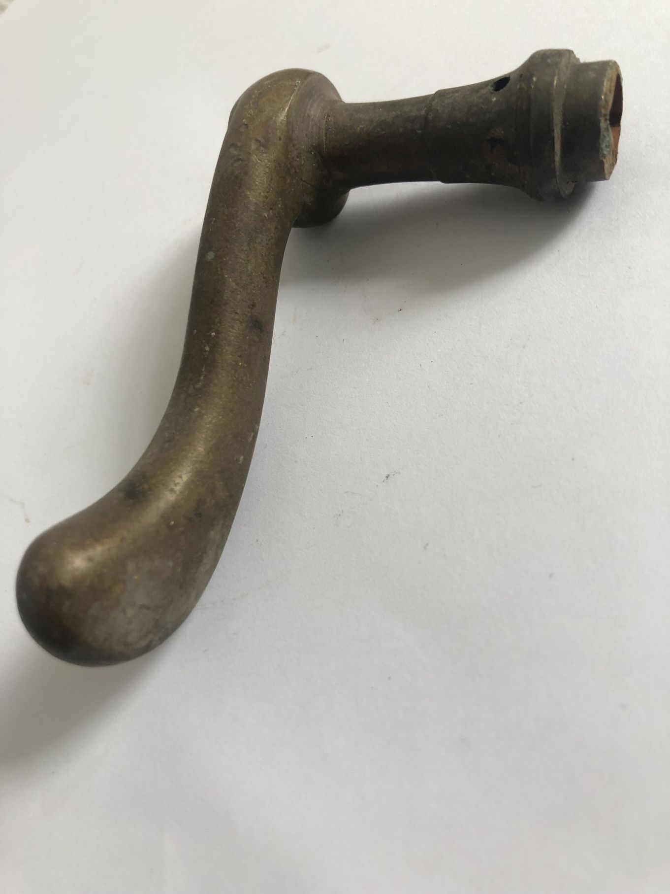 Antike Türklinke alt Türdrücker original Messing