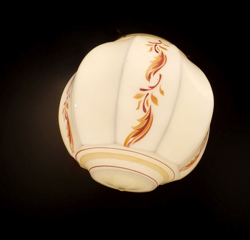 Alte Deckenleuchte Bakelit Glas E27 Spritzdekor Art Deco Deckenlampe