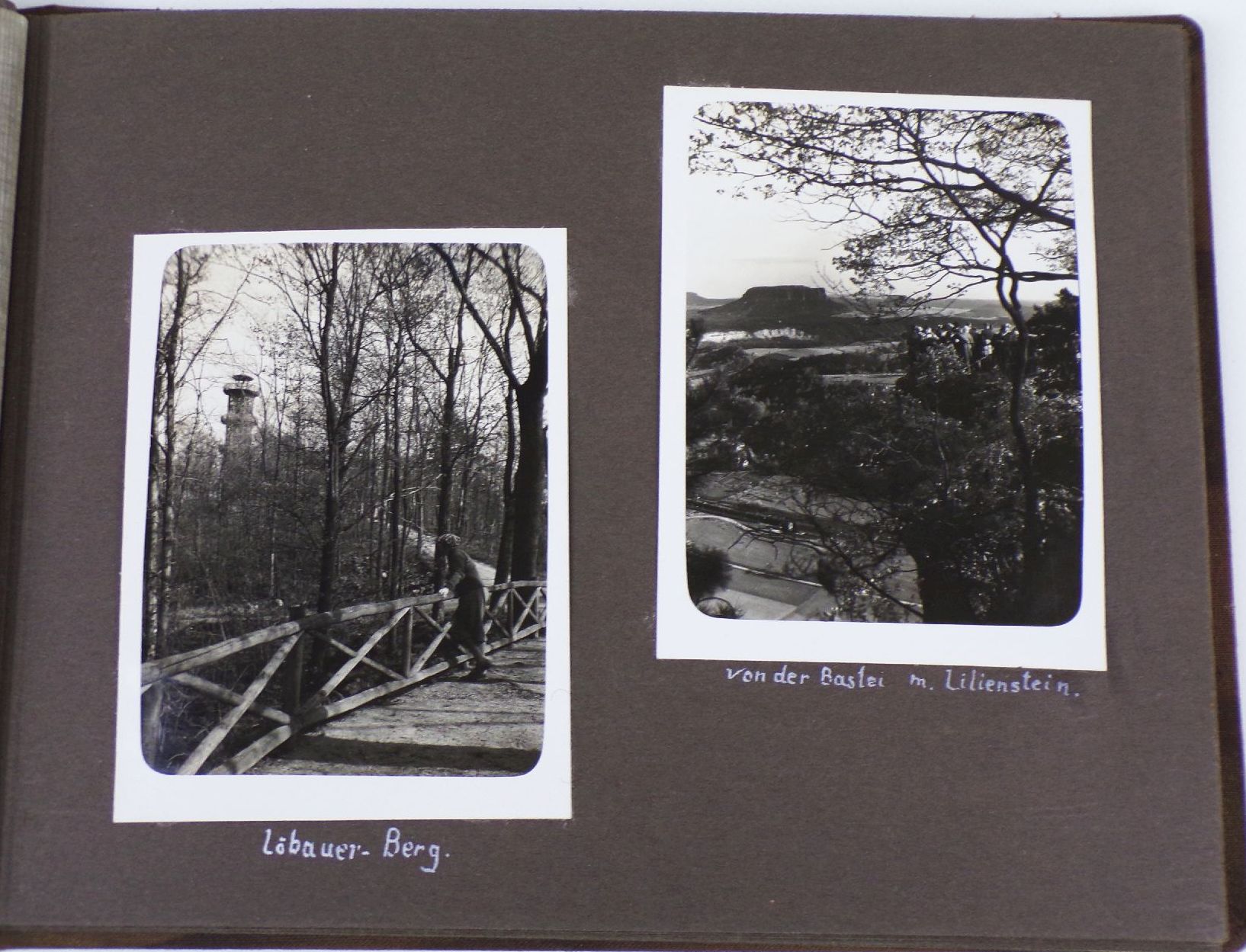 Altes Fotoalbum Bautzen Maler beim malen Löbau Stolpen Schurig Baude Spree 