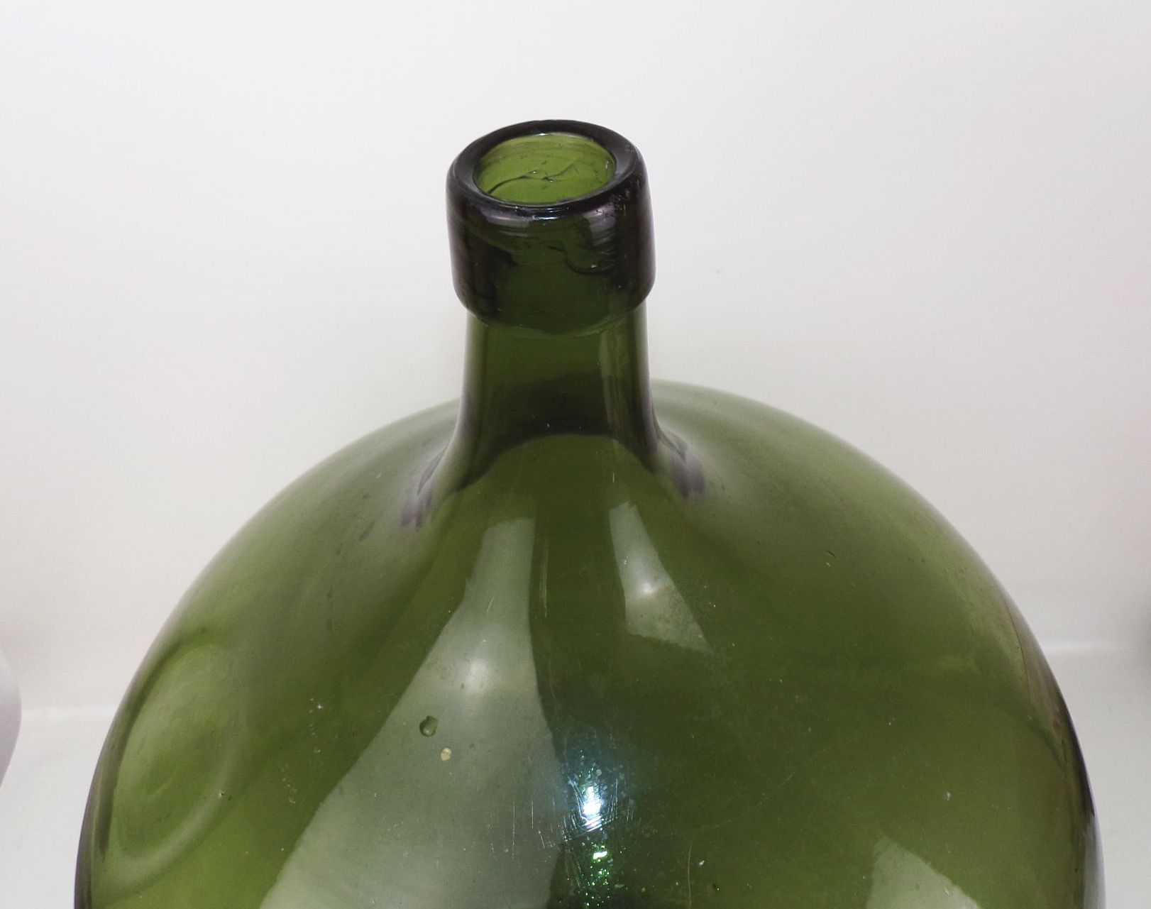 Alter Weinballon Grün Gärballon Flasche Glasballon Winzer Deko