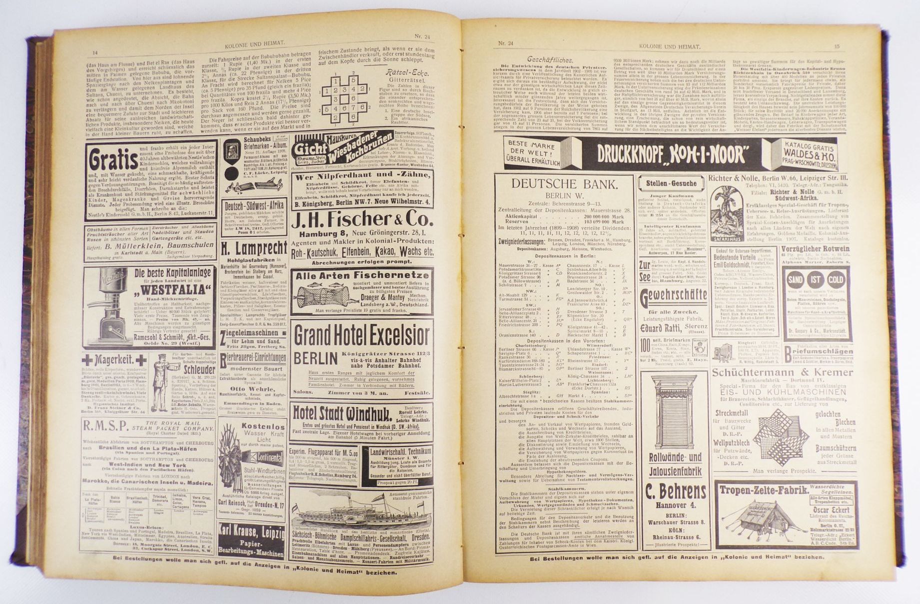 Kolonie und Heimat in Wort und Bild 1908 bis 1910