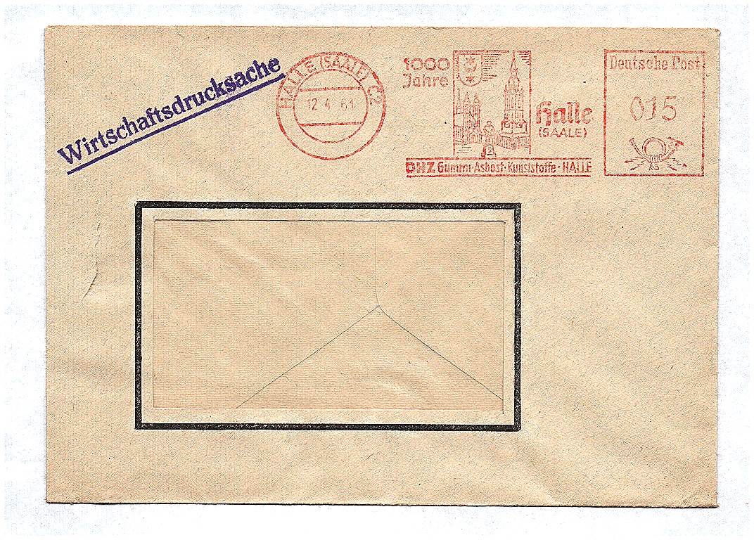 Wirtschaftsdrucksache 1961 DHZ Gummi Asbest Kunststoffe Halle Saale