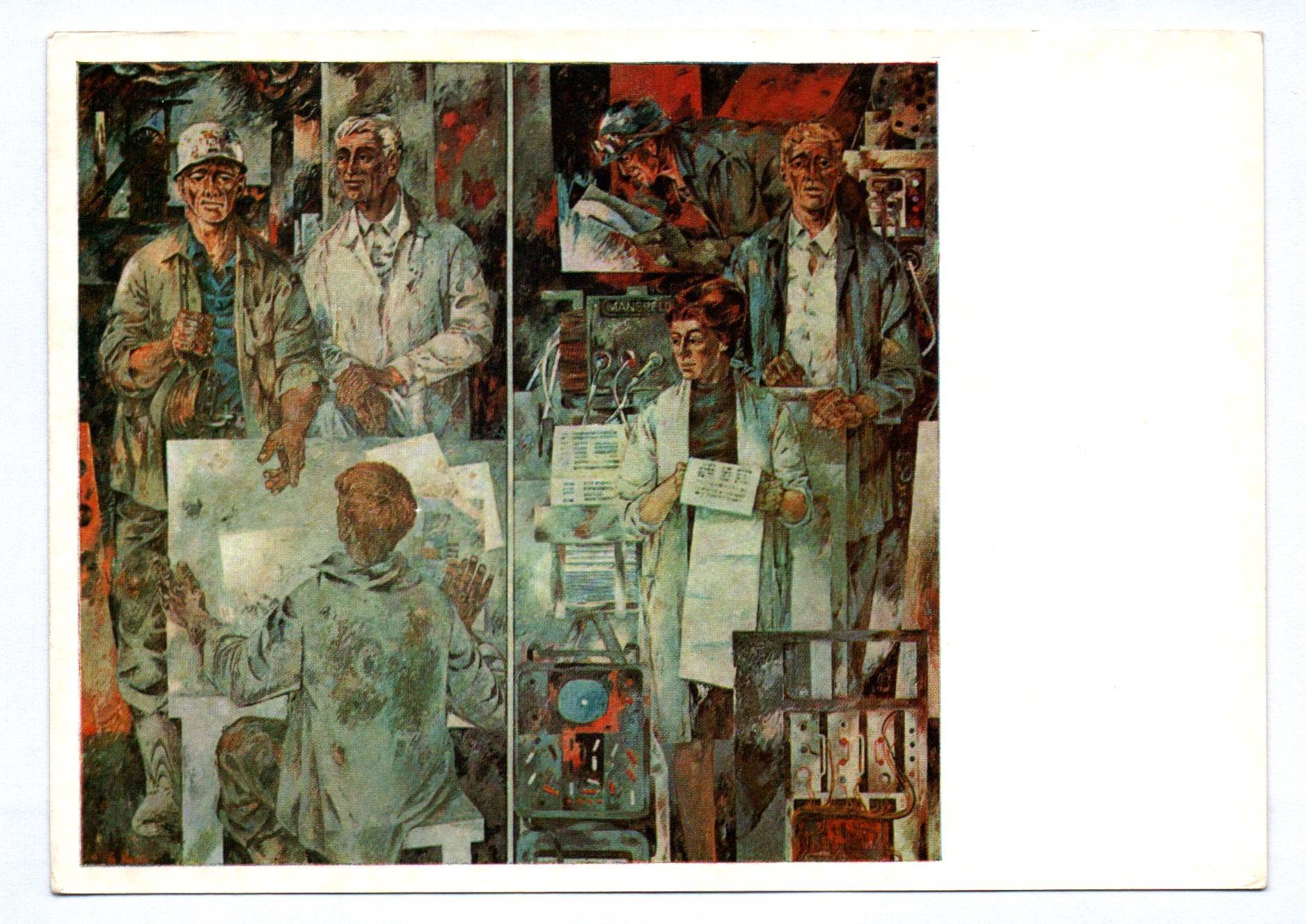 Künstler Ak Wilhelm Schmied Bergleute heute und morgen Kunst