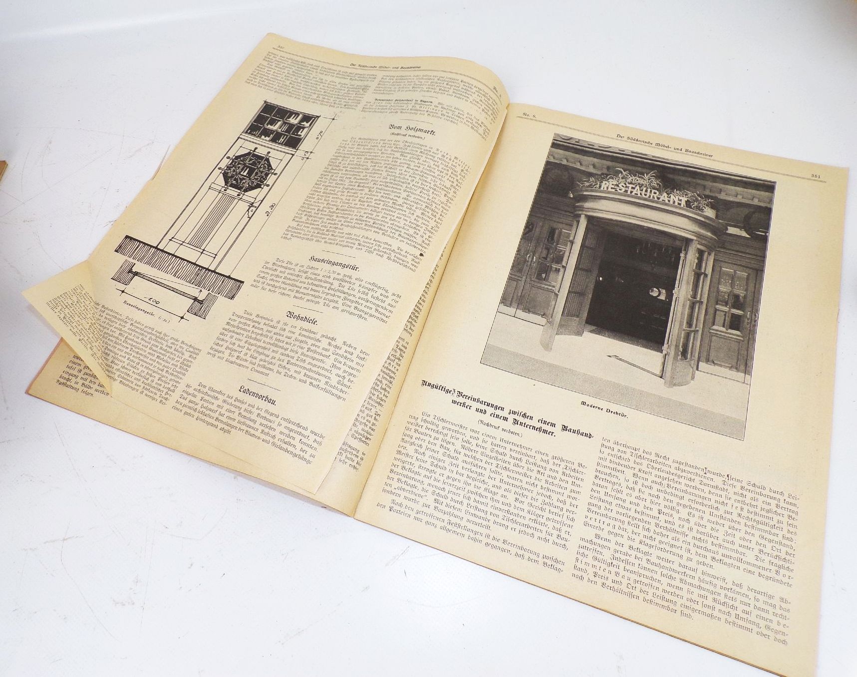 Der Süddeutsche Möbel und Bauschreiner Schreiner Tischler 1912 1913 Zeitschrift